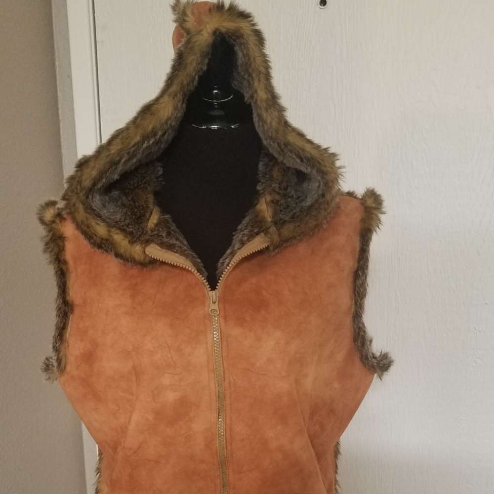 Lord & Taylor fake fur vest